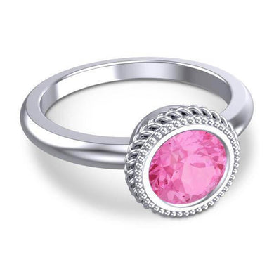 Bezel Decorative Solitaire Kavaca Ring